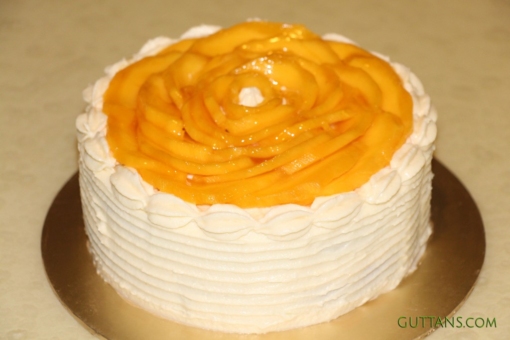 Mango Flower Cake